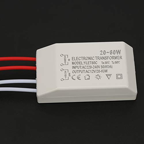 Malhynchus Electronic Transformer 220V naar AC 12V Voltage Converter 20W tot 60W Smart Power Supply Driver Low Voltage Transformer voor Halogen G4 Lamp Cups van Kralen 5