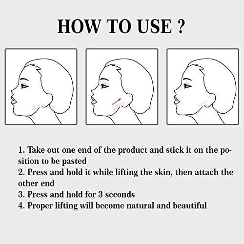 Gezicht Lift Tape Onzichtbare, Plastic Gezicht Lift Tape Verlicht fijne lijnen voor nek voor gezicht voor dubbele Chin 5