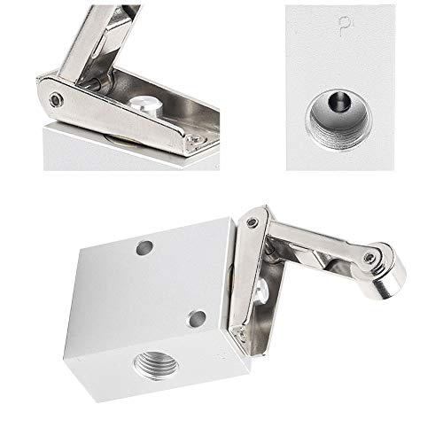 Pneumatische mechanische klep, PT 1/4 draad 2 Positie 3 Weg, 10 * 4 cm/3.9 * 1.6 Inch Roller Type Mechanisch Klep 4