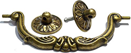 4Stuks Antieke koperen messing Vintage ronde pull Swing Ring Keuken Badkamer Bedroom Cupboard Deur Knobs Lade Meubels