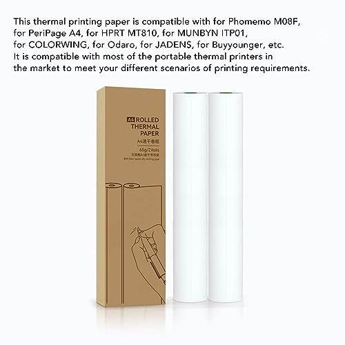 2 Roll A4 thermische printerpapier 210xDia 30mm Zowel efficiënt als veelzijdig thermisch drukpapier voor het sketchen van facturen 3