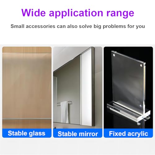 40 st Plastic Glazen Panel Clips, Glazen Cabinet Clips, Bevestiging Clips voor het bevestigen van glazen Cabinet Deuren, Geschikt voor 3-4mm Dik glas 4