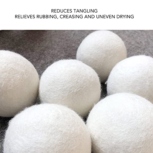 Drogen Bal, 6 st Wol drogen ballen Adsorb Onzuiverheden Verminder Static Eliminate Odor voor thuis (4 cm) 4
