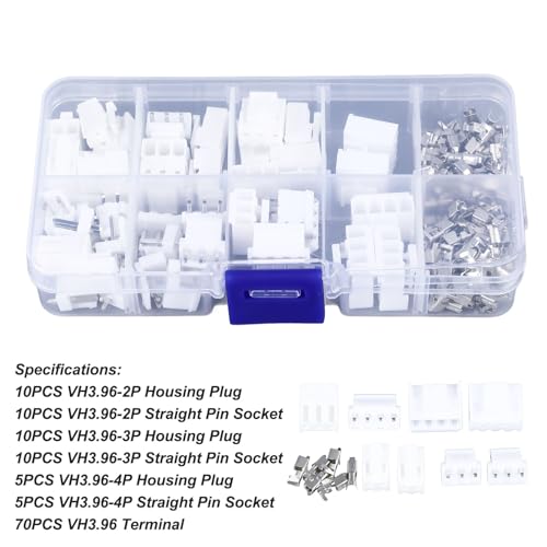 120PCS VH3.96 Connector Kit 3.96MM Pitch ABS Materiaal Veelzijdig voor DIY projecten Apparaat Reparatie en elektronische circuits