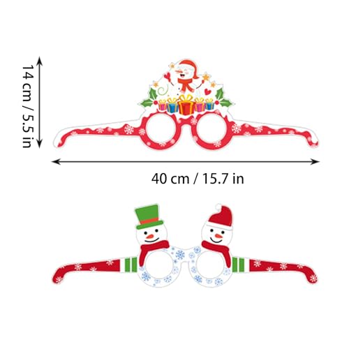 16 Stukken Kerstbril Frame, Grappige Kerstbril, Kerstbril Decoratie, Geschikt voor Kerstmis partijen, Kerstmis Foto Props