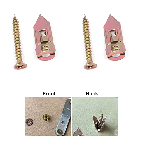Zee 50 stuks Zelfboren gipsplaten Ankeren met schroeven, Holle wandanker gemaakt van Carbon Steel Plate Schroef met Schroefset voor gipsplaten bevestigingen 4