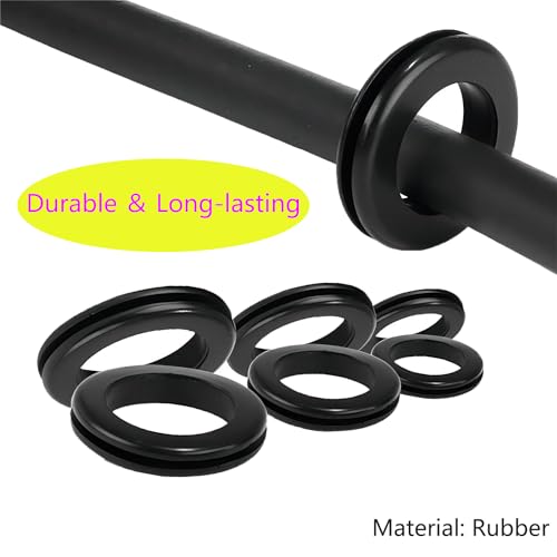 Verpakking van 20 Rubber Kabel Grommet, Gat Diameter 14 mm, Installatie Diameter 17 mm, Kabel Grommet Gemaakt van Rubber Draad, Eyelet, Rubber Caps voor Kabels 5