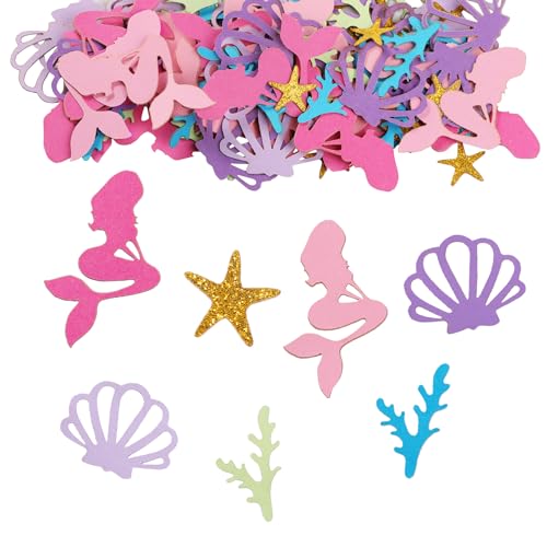 100 st. Meisjes verjaardag Partij Tafel Confetti Mermaid Party Sprinkle Decoratie Glitter Tafel Sprinkle voor meisjes verjaardag feest of baby douche