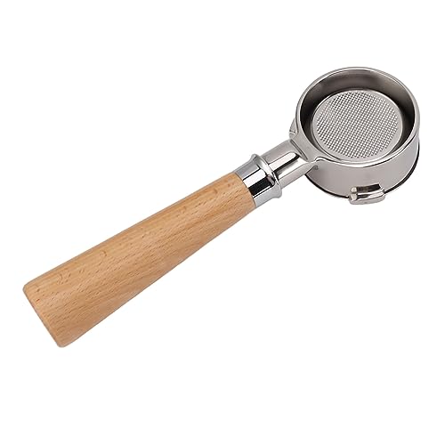 58mm Bodemloze Koffie Filter houder, Beker Filter mand Portafilte, 3 oor roestvrij staal Koffie Filter houder Solid Wood Handvat voor Barsetto Koffiezetapparaat (A2 Beukenkleur) Delen van huis 5