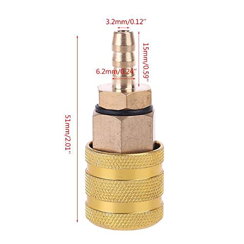 Verpakking van 2 Opblaasbare Nozzle, Brass Air Pump Clip Opblaasbare Valve Connector, Autobanden Adapter voor Autoband Ventilatoren Air Tools voor Auto, Motorfiets, Fiets, Truck, 8 mm