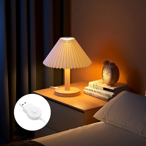 USB Dimmer-kabel, wit, continu dimbaar, 5V 2A Power Cord met aan/uit-schakelaar, USB-plug naar Strung-kabels, One-Button Operation (1,5m/5pcs) 4