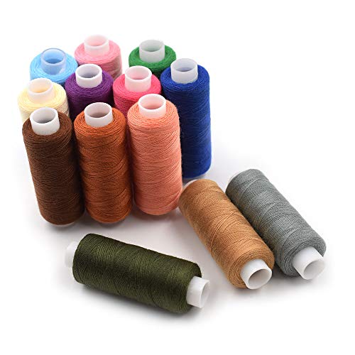 Naaidraad voor naaimachine 24 draadspoeltjes van 120m Elke geassorteerde kleuren Polyester katoenen naaidraad Kit Set Box voor handige en machine naaien, Quilten, DIY, borduurwerk, Beginner