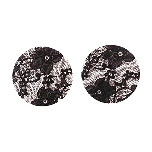 tepelbekleding, zelfklevend, sexy, satijn, kant, tepelbladen, 7 stijlen, zwart, M, zwart 5