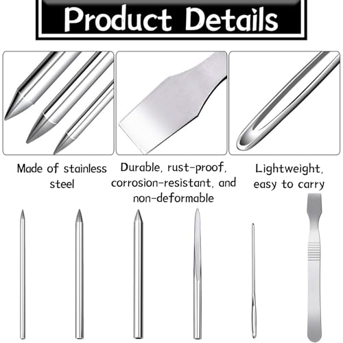 Stk Paracord Set, Paracord Accessoires, Paracord Lacing Naald, Roestvrij stalen Paracord Naald, Paracord Smoothing Tools, Paracord Cords, Paracord Naainaalden, voor het Weven Paracord 3
