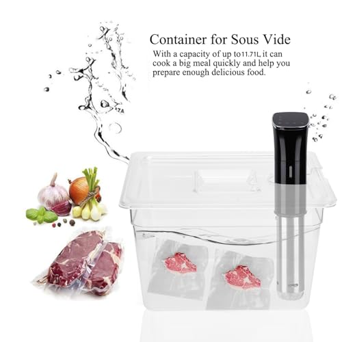 Opvouwbare container met deksel, 11 liter, bijvoorbeeld voor sous-vide Circulator Culinaire Cooker Sous Vide