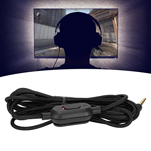 Earphone Sound Cable, Stretch Resistor Gaming Headset Kabel voor School voor G Pro voor G433(Zwart) Video & Environment