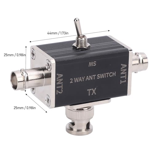 2 -way Antenna Switch Wide Frequency Range High Power Handling with BNC -Antenna Switch Manual for Cutoff and Earth Whisk