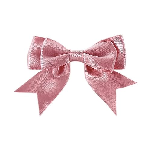 50 stuks 6 x 7 cm satijnen linten, dubbele decoratieve strikjes, kant-en-klare strikjes, cadeaubogen voor doe-het-zelvers, bruiloft, Kerstmis, Valentijnsdag, decoratie, kaarten maken