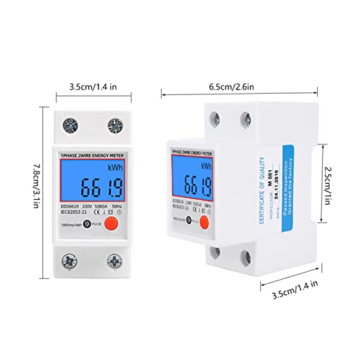 Enkele fase elektrische energiemeter, 230V Resetable Digital Display Single Fase LED backlight elektrische vermogen Watt uurmeter