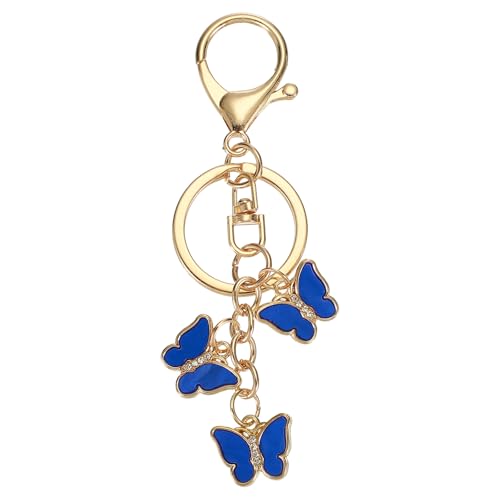 Butterfly Charm, Enamel Keychain Leuke vlinder hanger sleutelhanger tas accessoires Auto Ring Hanger voor Handbag Keys, Blauw