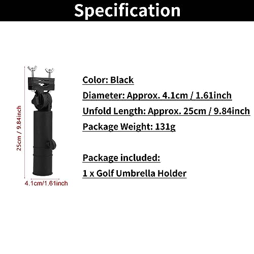 Golf Trolley Parapluhouder, Universele Parapluhouder, Golfkar Accessoires 3