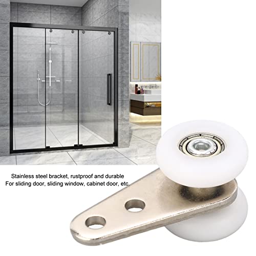10PCS Bearing Trolley Construction, 49mm L, Gladde schuifdeur Pulley, Schuif roller, Nylon Beam Trolleys Wiel voor schuifdeur raamkast
