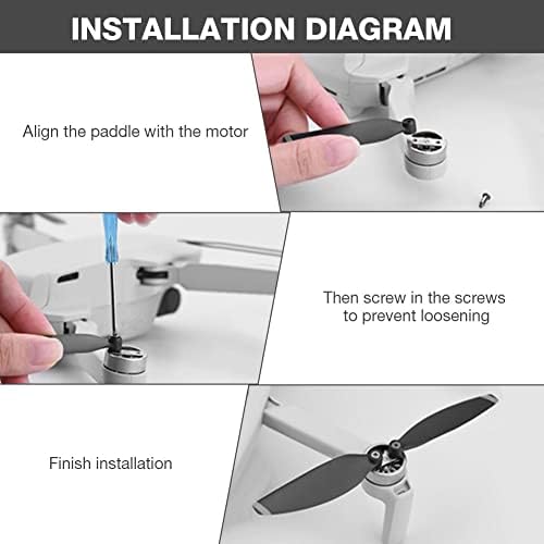 RC Drone Blade Propellers Helicopter Wing Accessory Geschikt voor Mini Accessoire (Zwart met Silver Edge) 3