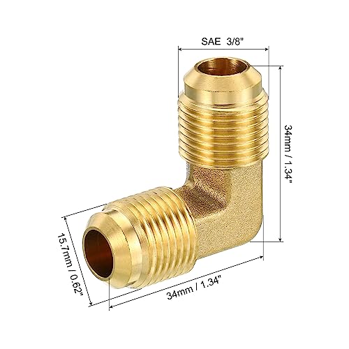 3/8" x 3/8" Brass Pipe Fitting, 90 Degree Elbow Tube Accessoires Tube Adapter Socket voor Airconditioning Koeling Loodgieter