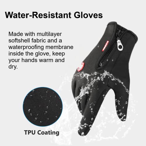 Fietshandschoenen, Running Handschoenen, Winterthermale handschoenen, Touchscreen, Non-Slip, Waterdicht, Windbestendig, Warm Lining, Unisex Handschoenen voor Skiën, Fietsen, Klimmen 4