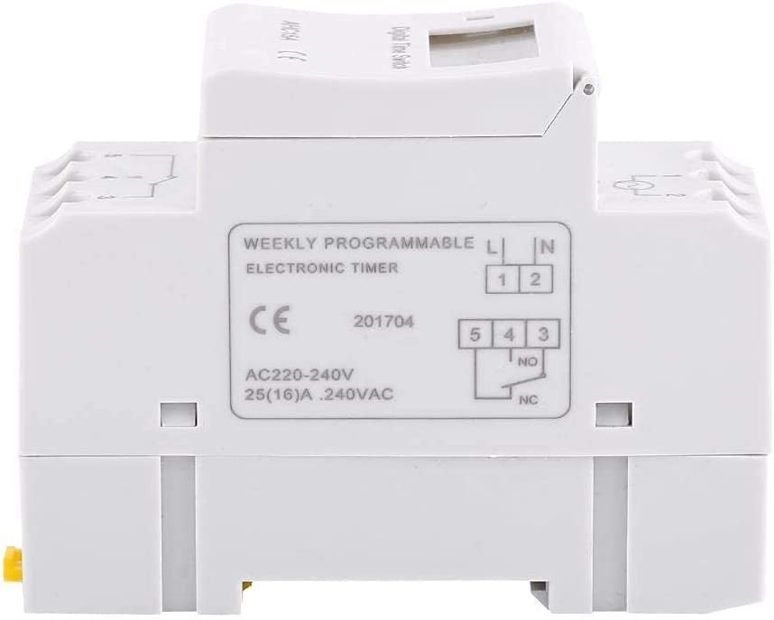 220V digitale timer, programmeerbare 7 dagen LCD display DIN Rail Relay Timer Switch 4