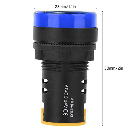 LED Power Indicator Light, 10st Berm LED Power Indicator Licht Semiconductor Energy Saving Lamp φ22mm 24V AD16-22D/S(Blauw)