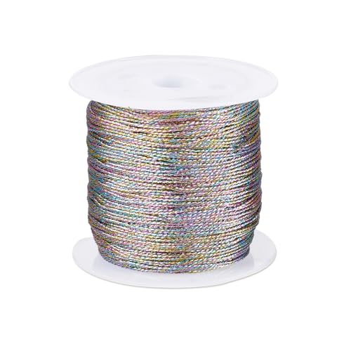 2 Rolls 0.7mm Borduren Draad Kruissteek Thread 9 Ply Polyester Borduurwerk Thread voor haak Naaien Vriendschap armband sieraden maken