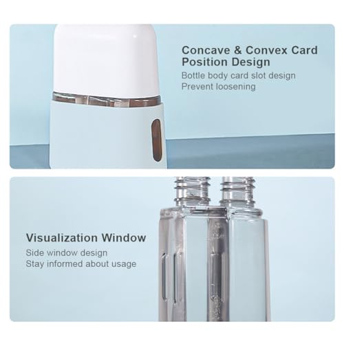 4-in-1 Transparante reisflesjes, navulbare reisflesjes, reisflesjesset voor toiletartikelen, 4 x spuitflesjes, 4 x pompflesjes, 2 x etiketten, 2 x doos 3