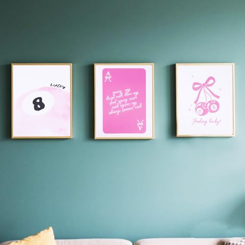 8Stuks Coquette Wall Art Prints,25x20cm Frameloze Preppy Wall Posters Esthetische Coquette kamer decoratie Roze Bow Room Decoratie voor slaapzaal Slaapkamer (8 stijlen) 4