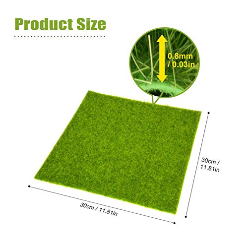 2 maten synthetische kunstgras mat groen non-woven stof nep gras gras gras tapijt gazon tuin Micro Landschap Ornament Home Decor Tapijt voor Huisdieren(30 * 30cm) 5