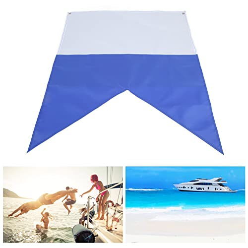 Polyester Diver Down Vlag Blauw Witte Duik Vlaggen, Polyester Diver Down Vlag voor Snorkelen Onderwater Activiteiten Vlaggen 3