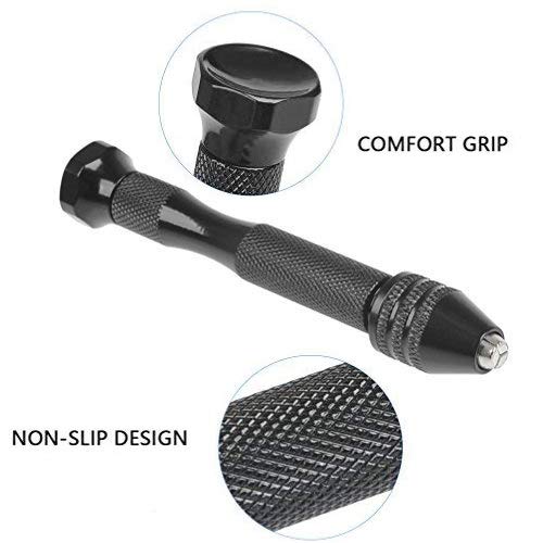 Minihand Boor Bitset met handboor Mini Boor en 25 stuks Twist Boor Bit voor ambachten en houtbewerking