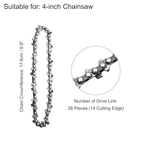 7 inch Mini kettingzaag, vervanging voor Cordless draagbare elektrische handheld kettingzaag, hout snijketting, tak