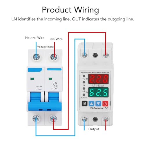 63A Over Onder Voltage Beschermer Zelf herhalende Digitale Spanning Relais Spanning Beschermend Apparaat 5