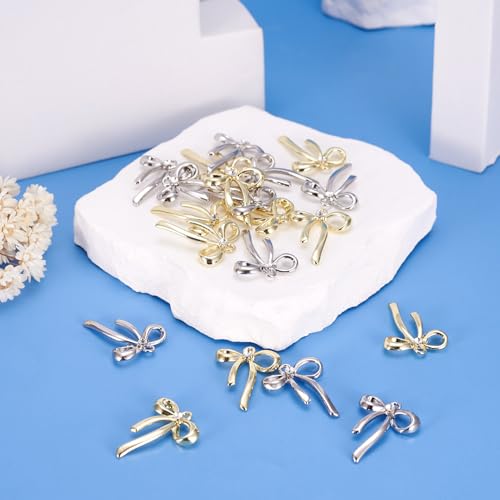 Bowknot Charms Bow Dangle Charms Bow Tie hangers voor ketting armband oorbellen DIY Craft Supplies 4