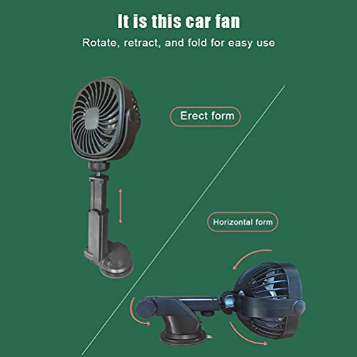 Auto Ventilator met Zuigbeker USB Oplaadbare Wand Ventilator Persoonlijke USB Ventilator met 360 graden rotatie Portable Fan Mini Oplaadbare Ventilator voor thuis, kantoor, rijden 4
