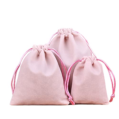 Fluweelzakjes, Sieradenzakjes, kleine stofzakjes met koord, fluweelzakjes, geschenkzakjes, stofzakjes voor het vullen van sieraden, bruiloft, kerst, verjaardag, feestje, geschenk, 20 x 25