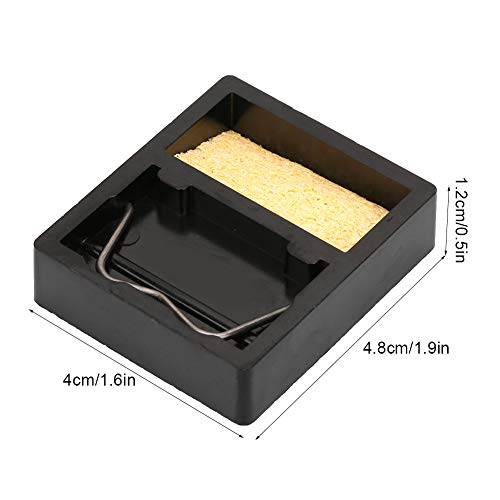 Soldeerijzer, Mini elektrische Soldeerijzer houder met spons, 600°C hittebestendig Soldeerijzer Base 3