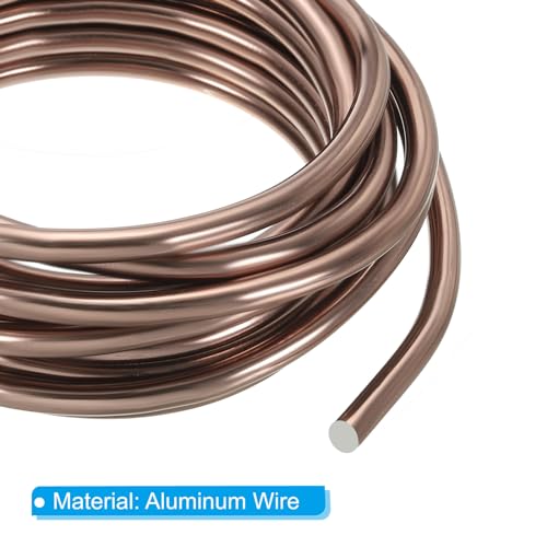 6mm x 19 voet bonsai training draad bloem draad stengels boom draad geanodiseerd aluminium boom draad voor het bevestigen van takken in de tuin, bruin 3