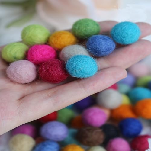50 stukken wol vilt kralen DIY Garlands Hand Sensitive Craft Kralen voor Verpleegkundige Decoratie Custom Vilt Pom Poms voor Kunst Ambacht Set, 2cm 5