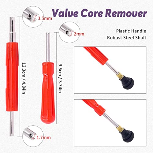 44 Pieces Tire Valve Verwijderaar, Core Remover Valve voor Auto, 10 Pieces Core Valves, TR412 Tyre Repair Kit, voor Auto's, Vrachtwagens, Fietsen, Motorfietsen 4