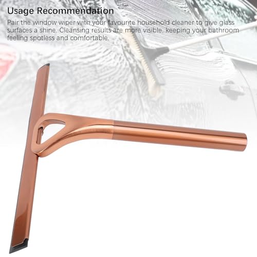 Window Collector Glaswisser, Douche Cropie Scrubber 304 Roestvrij staal Siliconen voor Badkamer spiegel Window Car (Antique Bronze) 5