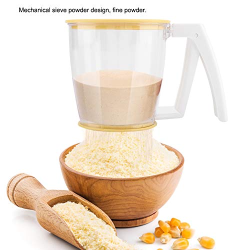 Handheld Cup meel Sieve Sieve poeder Mesh Sieve Baking Hulpmiddelen met deksel 3