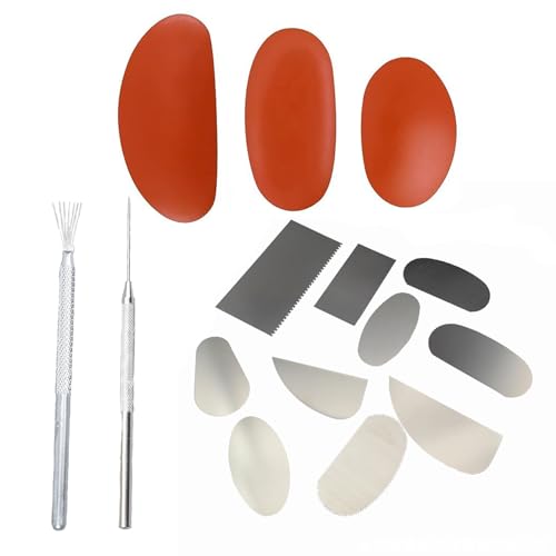 15 Stuks Beeldhouwkunst Potter Schraper Cutter, Zachte Rubber Pottery Rib, Modelling Clay Sculpting Tools Kits, voor ambachten, Beeldhouwkunst, Artiesten, Beginners