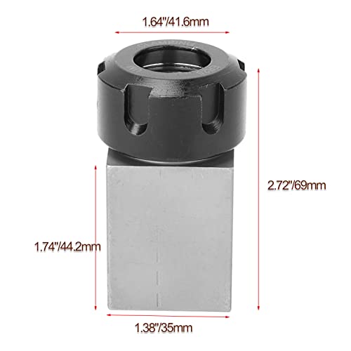 ER25 Collet Block, Square/Hex Collet Block Set, High Precision Router Collet, Chuck Collet Holder Draaigereedschappen voor draaibank Gravure Machine (Square)